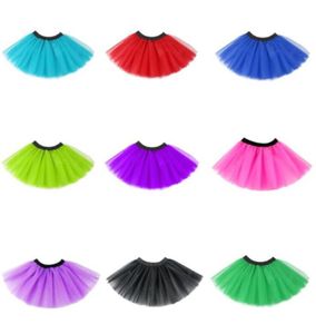 Girls tutu saias de crianças roupas de rede de fios de pettiskirt stage dance roupas de dança de verão tule tulle crianças princesa mini vestido yl49487366626