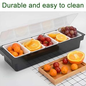 Contenitori di stoccaggio di Food Saver 6. Scatole di stagionamento aziendale barre Relier di ghiaccio Bevande Fruits Aglio Contenitori Snack Contemporanea H240425