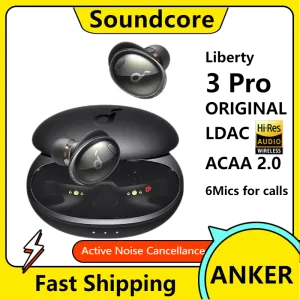 Kulaklıklar Orijinal Soundcore Liberty 3 Pro Tws Bluetooth kulaklıklar gerçek kablosuz kulaklıklar ACAA 2.0 ile ANC ACAS ACAS ASTES Audio 6 mikrofon Çağrı için