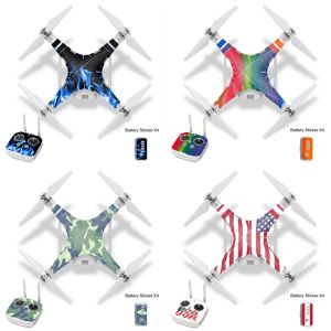 DJI Phantom için Çıkartmalar 3A 3P Drone Uzaktan Kontrolör Pil Karbon Cilt Çıkartmaları Su Geçirmez PVC Çıkartmalar