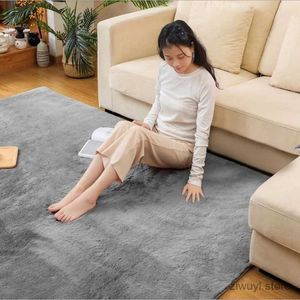 Carpets Modern Home Decor Artificial Rabbit Carpet Living Room Soft Fluffy Plush Rugs Children Bedroom Mat Non-slip Faux Fur Carpet Gray