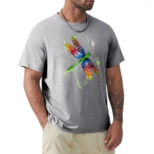 Herrpolos Dragonfly Splat T-shirt Summer TOPS TOPS TILLGÄNGARE T-skjortor för män