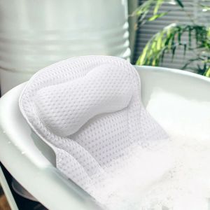 Travesseiro não -lip spa de banho travesseiro malha de borboleta banheira na banheira traseiro suportes para apoio de cabeça para home spa banheira de banheiro acessórios