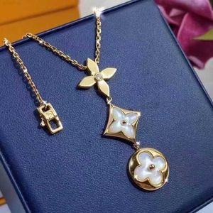 Varumärke hjärtformad hänge guldpläterad minimalistisk halsband kvinnlig designer juvelryholida gåva