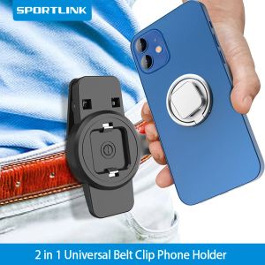 Stands SportLink Universal Belt Clip Phone HolderはiPhone 13 12 11 X 7 Plus Samsung Galaxy Note 8 S10 Xiaomi Huaweiのクイックマウント