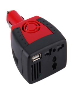 Nova fonte de alimentação de inversor automático de carros vermelhos 150W 12V a 220V Laptop CA Computer5031839