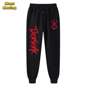 Anime Berserk Print Sweatpants for Men Athletic Joggers Trousers Spring Fall Casual Fleece Pants with Pockets Cosplay Costume 240410