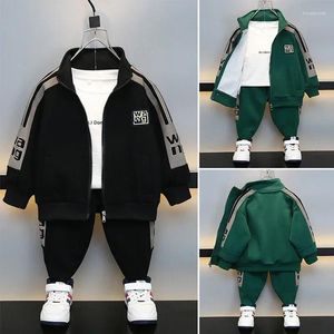 Clothing Sets 2024 Spring Autumn Boys Set Baby Kids Long Sleeves Cotton Zipper Coat Pants Two-piece Children Outdoor Sports