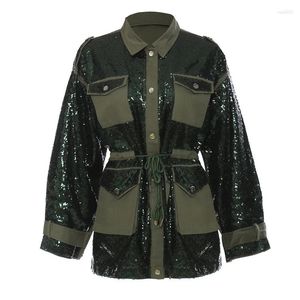 Женские куртки Ayualin повседневная лацкана четыре карманная бейсбольная куртка осень 2024 Boho Vintage Coats Outwear с длинным рукавом для женщин