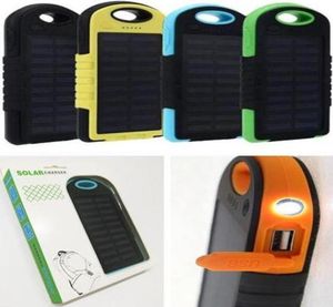 Solar Power Bank 5000mAH Şarj Cihazı LED Fenülce Kamp Lambası Çift USB Pil Paneli Su Geçirmez Portatif Şarj Cep Telefonu 8869979