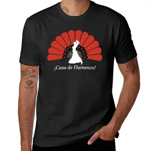 Herrtankstoppar casa de flamenco (svart) t-shirt vanliga anpassade söta korta ärm tee män