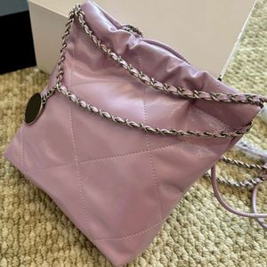 Klassisk designer Chanes Mini 22bag Crossbody Bag Tote French Luxury Diamond Mönster quiltade axlar Kvinnor Fashion Pink Coin Gold Chain