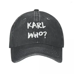 Bollmössor vintage karl som slogan baseball cap unisex stil nödställd denim huvudbanor swag utomhus springa golfhatt