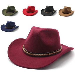 Breda brim hattar hink hattar riddare västra cowboy hatt fedora kvinna hatt man man hatt svart hatt bälte mode hatt hattar fedoras höst hatt panama 2021bredd brim y240425