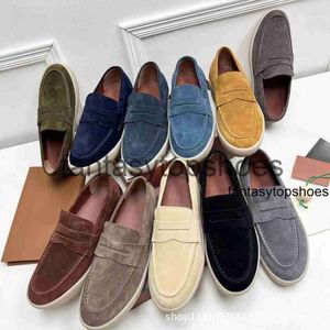 Loro Piano LP Mens Spring/Summer 23 Slip-On New Shoes Leisure Sports Комфортно дышащее кружево Up Flat Bottom Korean Edition обувь k8te