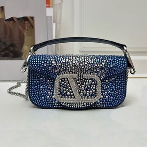 Sacca da sera designer di lusso diamante crossbody borse femminile womens games galliero a tracolla salonario per chiodo diamante in pelle di alta qualità in pelle completa