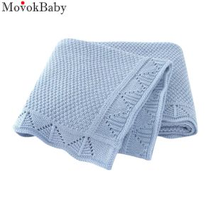 Bags Baby Blankets Knitted Newborn Soft Warm Swaddle Wrap Sleep Sacks 100*80cm Kids Bath Towels Children Outdoor Stroller Accessories