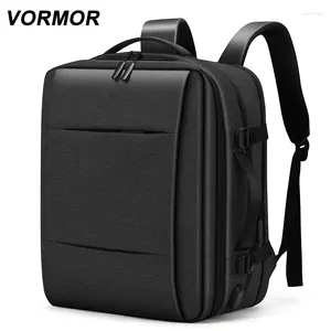 Backpack Vormor de grande capacidade homens USB cobrar 15 polegadas Backpacks Backpacks School Business Travel Bag