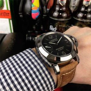 Szwajcarskie luksusowe zegarki Panerei Smursibles Series Szwajcarski ruch automatyczny Sapphire Mirror 44 mm Importowany Cowhide Watchband Brand Włochy Designer