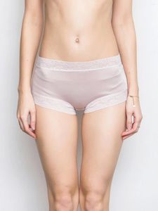 Kadın Panties İpek Örme Yüksek Kaliteli Gerçek İç Çamaşır Nefes Alabilir Dantel Büyük Boyutlu Kalça Çantası Diksiz Boksörler Seksi