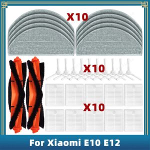 Peças compatíveis para Xiaomi Robot Vacuum E10 E12 E10C C103 Substituição peças de peças de peças de peças de peças laterais Brush HEPA Filtro de lavagem