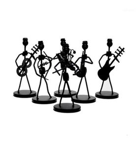 1PC Mini Iron Music Band Modelo Músicas em miniatura Figuras Artes Decorações de artesanato Party Gift Favor Random Design14334250