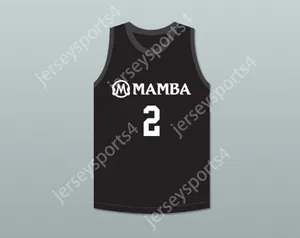 Anpassad valfri namnnummer Mens Youth/Kids Gianna Bryant 2 Mamba Ballers Black Basketball Jersey Stitched S-6XL