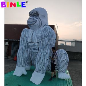 8mh (26 piedi) con soffiabile gigante a colori personalizzabili gigante gonfiabile con luci a LED, grande palloncino macinato di scimmia gonfiabile per decorazione pubblicitaria