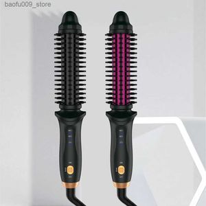 Curling Irons Mini curly iron ceramic tourmaline ion curler electric curler anti scalp curling stick portable travel hair brush Q240425