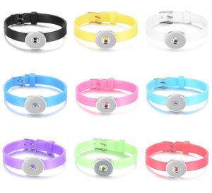 10pcspack Noosa Jewelry Candy Color Silicone Bracelet 20cm FIT BOTTNS SNAP 18mm Jóias Snap DIY para Child NN7138551486