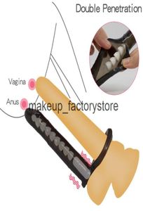 Массаж G Spot Cock Ring Crong на дилдо двойной проникновение анальная заглушка для штепсельной штекерной штекерной штекер