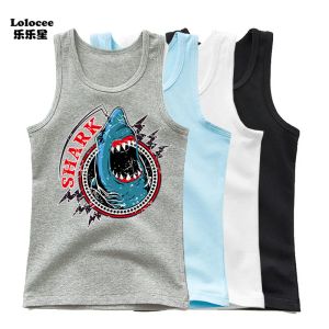 Tees Kinder Tiersee Haifisch ärmellose T -Shirt 2023 Sommer Kinder Tanktops Baby Kinder coole Tees 314 Jahre alt