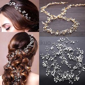 Wedding Hair Jewelry New Crown Floral Crystal Pearl Jewelry Headdress Western Wedding Bride Handmade Elegant Hairpin Hair Accessories Hair Ornaments d240425