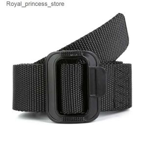 Belts 2024 New Military Adjustable Outdoor Travel Tactical Belt with Aluminum Alloy Buckle 125cm Q240425