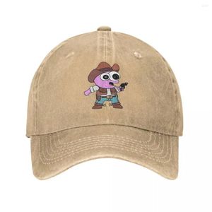 Ball Caps Smiling Friends Cowboy Pim Pattern Baseball Cap Vintage Distressed Washed Snapback Outdoor Travel Adjustable Hats