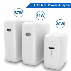 Chargers 29W 30W 61W 87W CARREGADOR DE ADAPTOR DE POWER USBC LapTOP TIPEC PD para o mais recente MacBook 13 15 polegadas A1706 A1707 para iPhone iPad Pro