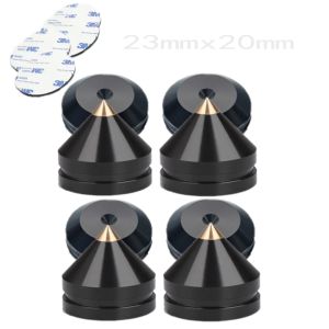 Teile 4pcs Lautsprecher Stand Füße Fußpolster Aluminium Legierung Metall Spikes Kegelboden Fußnagel für Lautsprecher Schuhe Spike Stoßdämpfer