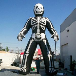 10 mH (33 Fuß) mit Gebläse Custom Giant Outdoor Schreckliche aufblasbare Skelett Geister Schwarze Schlauchboote Geistermodell für Halloween -Dekoration