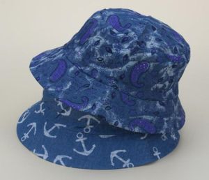 Retro Anchor Fisherman Hat Arverhew wydruk podwójna etniczna kobieta na świeżym powietrzu SUNHAT4513265