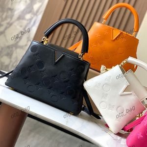 ハンドル女性デザイナーショルダーバッグCapucines BB TOTESクロスボディバッグAurillon Leather Handbags Mid Size Luxury Pures Handbag＃20742＃23950