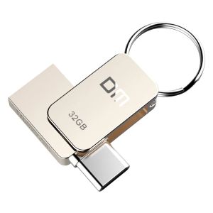 Drives DM PD059 USB3.0 Pen Drive Typec Metal Flash Drive OTG USBC Mini U Disk Memory Pemory Mini USB Stick 2IN1 16GB 32GB 64G