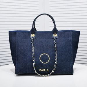 7a Women Fashion Canvas tote bag Designer Shopping bags Jean Tote Bag Beach bag Casual Hundred Denimhandbag Large Capacity Shoulder bags denim Beach handbag