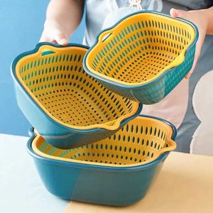 Food Savers Storage Containers 6pcs Set Kitchen Strainer Draining Basket - Perfect for Washing Fruits Veggies at Home or Restaurant H240425