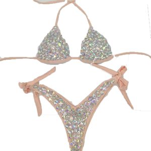 costume da bagno con costume da bagno a nuoto designer bikini bikini set nylon diamond bikini bassa vita a bassa spiaggia cristallo scrunch halter bielow-side lussuoso costume da bagno lussuoso designer bikini