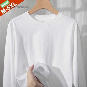 メンズポロス高品質のTシャツメンズ衣類長いスリーブと5XL基本的なソリッドコットントップボーイズガールズキャンプTシャツ男性TシャツWomenL2404