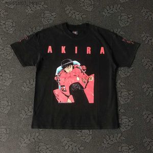 Erkekler T-Shirts Frog Drift Trend Akira Anime Karikatür Lokoon Lokomotif Grafikler Baskılı Sokak Giyim Vintage Giyim Gevşek Tees Üstleri MENQ240425 için T-Shirt