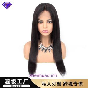 100% Human Hair Full Lace Wigs Front lace real person wig headband 4 * Xuchang full hair wigs