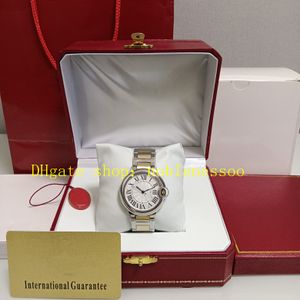 5 stile unisex con documenti in scatola orologio reale foto 36mm da uomo maschile quadrante romano w2bb0030 bracciale bicolore in oro giallo wgbb0043 everose orologio abito automatico