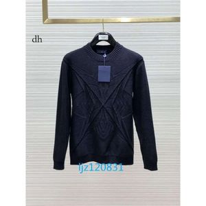FW Paris Italian Male Designer Sweater Wool Blend Fashion Warm Women's Couple Coat Embroidered Limited Edition Round Neck 82
