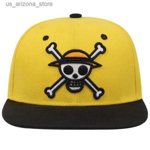 Top Caps Hip Hat Korsan Maymun Ayarlanabilir Snap Beyzbol Şapkası Yetişkin Boş Zamanlı Güneş Şapkası Hip Hop Şapkası Q240425